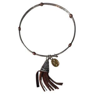 Silpada Sterling Silver 925‎ Goldstone Pyrite Bangle Bracelet